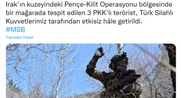 3 terörist etkisiz hale getirildi