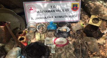 Adıyaman’da toprağa gömülü yaşam malzemeleri ele geçirildi