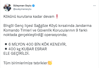 Bingöl'de uyuşturucu operasyonu