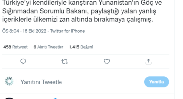 İletişim Başkanı Altun: “Yunan yalan haber makinası yine devrede”