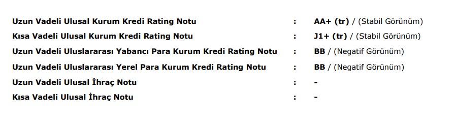 İndeks Bilgisayar'ın kredi derecelendirmesi