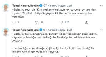 Karamollaoğlu: “İsimleri değil sistemi değiştirmek için uğraşıyoruz”