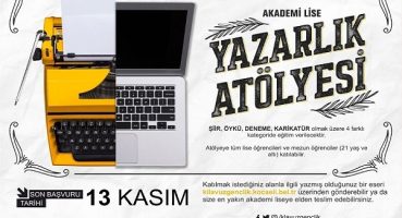 Kocaeli Akademi Lise Yazarlık Atölyesi için kayıtlar başladı