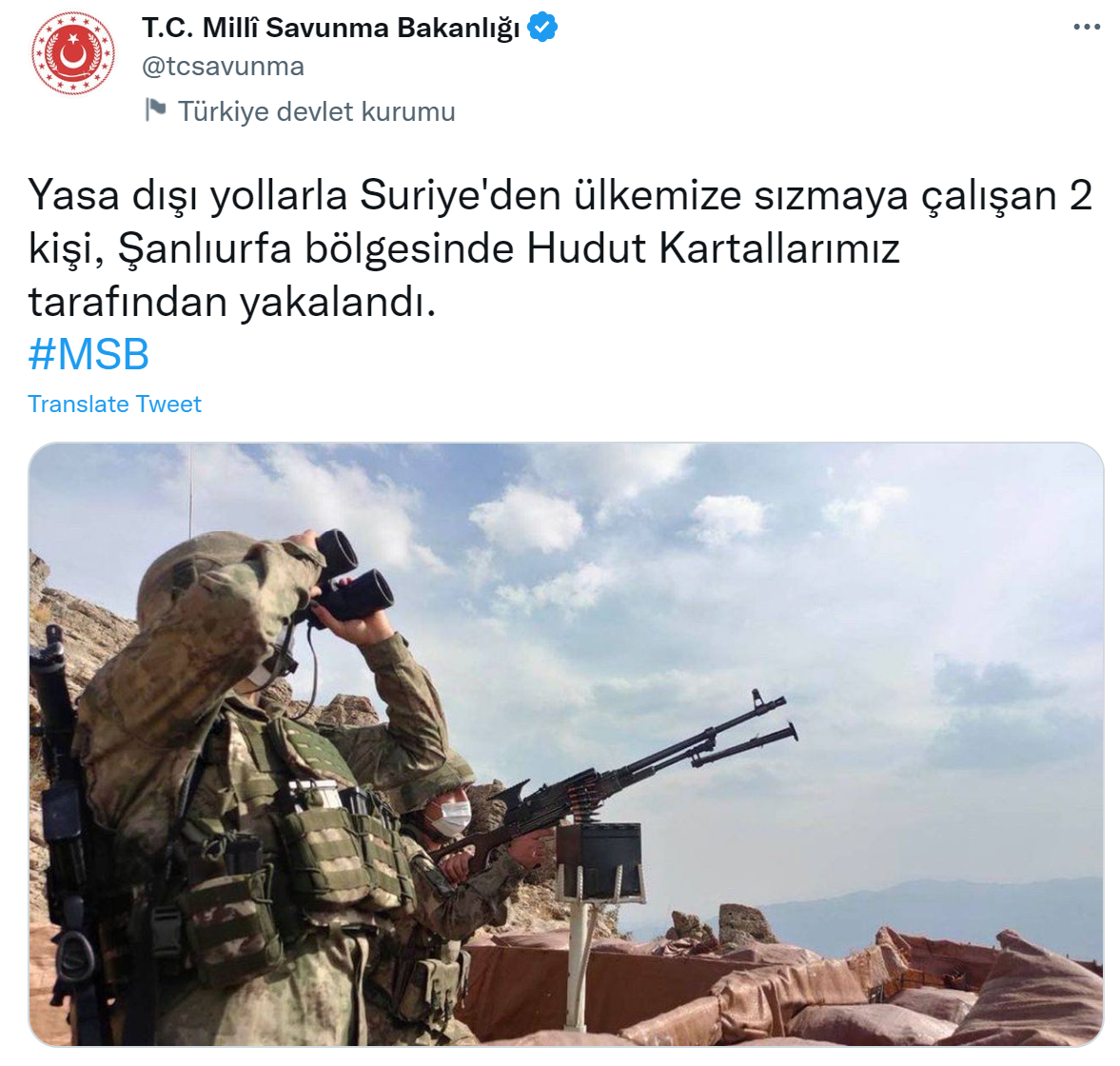 Sınırda 2 kişi yakalandı