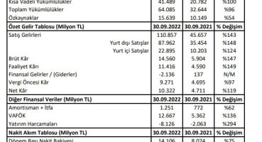 Ford Otomotiv’in 3. çeyrek performansı