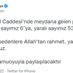 İstiklal Caddesi'ndeki patlamada 6 kişi hayatını kaybetti