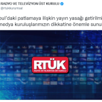 İstiklal Caddesi'ndeki patlamayla ilgili yayın yasağı