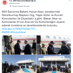 Bakan Akar ve beraberindeki TSK komuta kademesi Diyarbakır’da