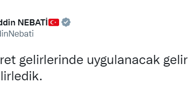 Bakan Nebati’den gelir vergisi açıklaması