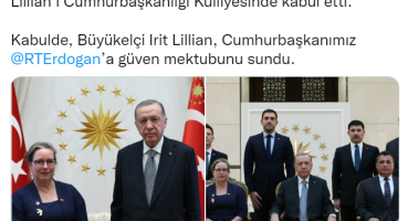 Cumhurbaşkanı Erdoğan, İsrail Büyükelçisi Lillian’ı kabul etti