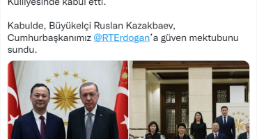 Cumhurbaşkanı Erdoğan, Kırgızistan Büyükelçisi Kazakbaev’i kabul etti