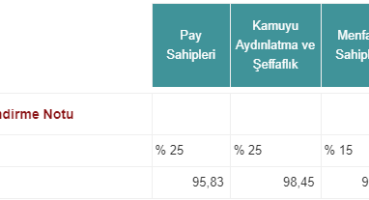 Migros’un kurumsal yönetim ilkelerine uyum derecelendirmesi