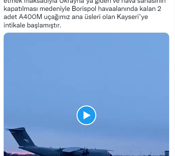 MSB: "2 adet A400M uçağımız ana üsleri olan Kayseri’ye intikale başladı"