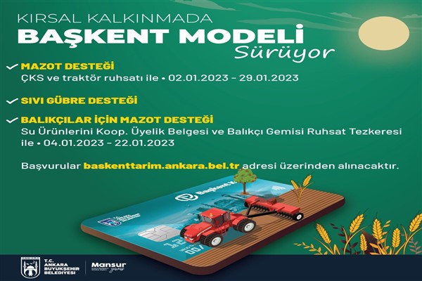 Ankara'da mazot ve sıvı gübre desteği başlıyor