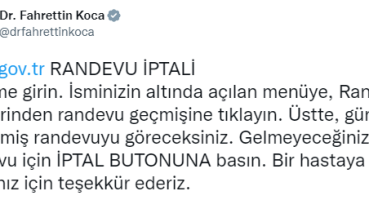 Bakan Koca’dan MHRS açıklaması