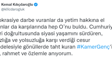 CHP Genel Başkanı Kılıçdaroğlu, Kamer Genç’i andı