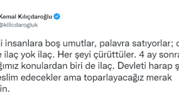 Kılıçdaroğlu: “4 ay sonra el atacağımız konulardan biri de ilaç”