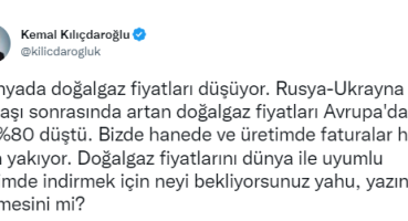 Kılıçdaroğlu’dan doğalgaz fiyatlarına ilişkin açıklama