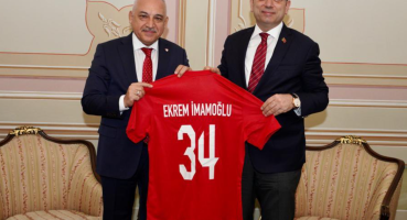 TFF Başkanı Mehmet Büyükekşi, Ekrem İmamoğlu’nu ziyaret etti