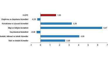 TÜİK: Hizmet Üretici Fiyat Endeksi (H-ÜFE) yıllık %78,86, aylık %1,63 arttı