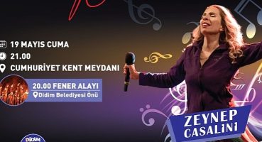 Didim Belediyesi, 19 Mayıs Atatürk'ü Anma, Gençlik ve Spor Bayramı'nı Fener Alayı ve Zeynep Casalini konseri ile kutlayacak