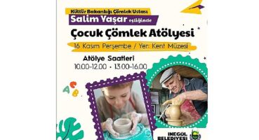 İnegöl Belediyesi'nden Çocuklara Özel Çömlek Atölyesi Etkinliği