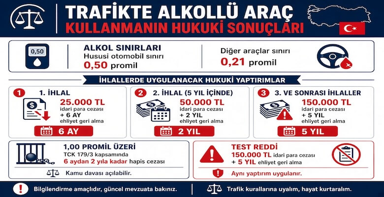 Trafikte Alkollü Araç Kullanmanın Hukuki Sonuçları